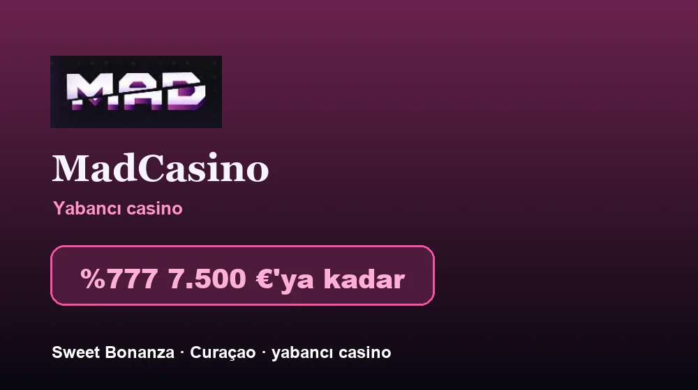 MadCasino Casino ekran görüntüsü