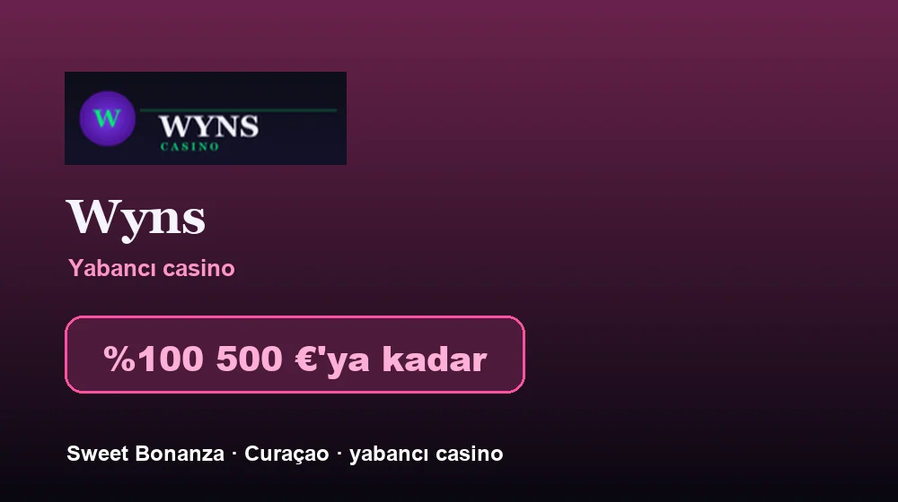 Wyns Casino ekran görüntüsü